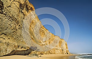 Massive limestone cliffs at Gibson Steps, Great Ocean Road, Victoria, Australia