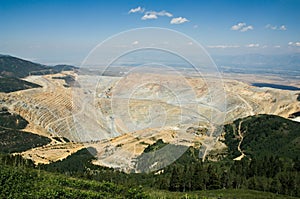 Massive open pit mine