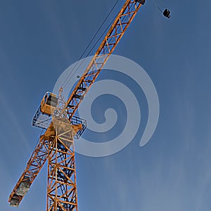 massive orange crane