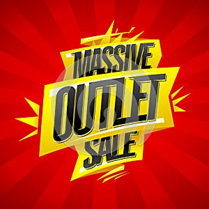 Massive outlet sale banner design photo