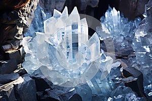 A massive quarry showcasing oversized diamond crystals close up