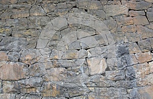 Massive red gray stone wall granite gneiss iron Sweden