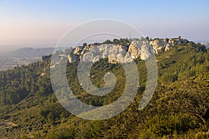 Massive rock formation near Les Baux de Provence