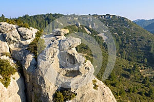 Massive rock formation near Les Baux de Provence