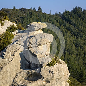 Massive rock formation near Les Baux de Provence