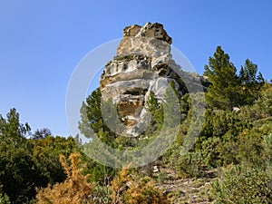 Massive rock formation near Les Baux de Provence