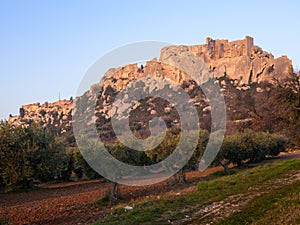 The massive rock of Les Baux de Provence