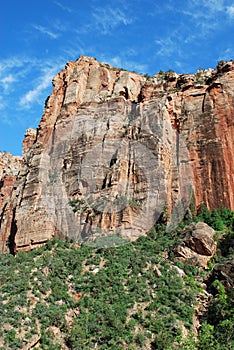 Massive rock at Zion Canyon