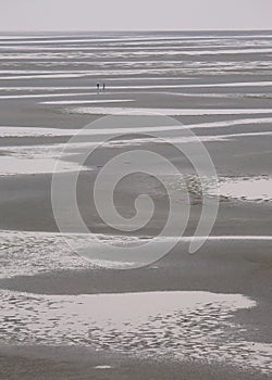 Massive Sandy Beach, Tidepools and Distant Figures