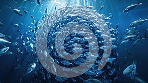 The Massive School of Fish.AI generated image