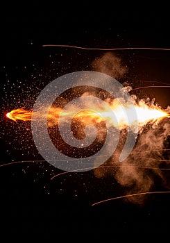 Massive smoke explosion cloud dramatic abstract background