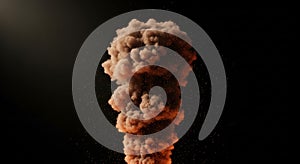 Massive smoke explosion cloud dramatic abstract background