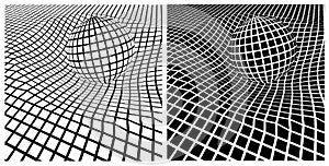 Massive sphere and curved space