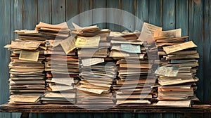 A Massive Stack Of Old Papers And Documents
