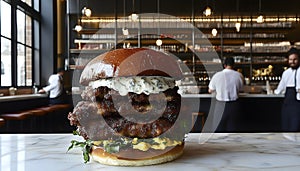 Triple-Decker Burger Delight