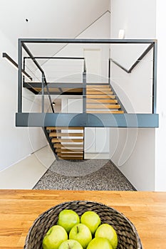 Massive staircase of modern shape