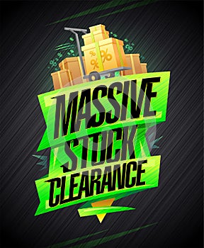 Massive stock clearance poster mockup