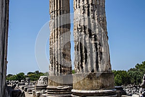 Massive stone columns