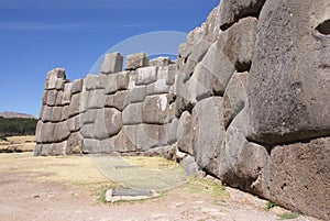 Massive stones in Inca fortress walls