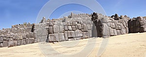 Massive stones in Inca fortress walls