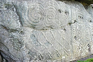 Massive stones with prehistoric carvings