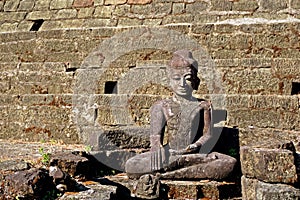 seated Buddha at Ratanabon Paya, Mrauk U, Rakhine State, Myanmar photo