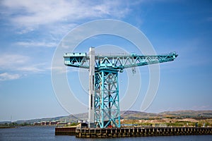 The massive Titan Crane at the site of John Brown`s yard in Clydebank photo
