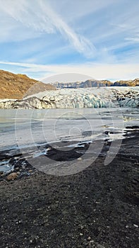 Massive Vatnajokull glacier in Iceland