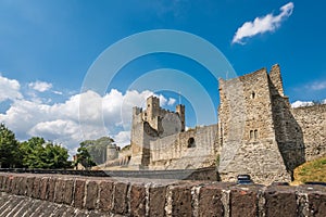 Massive walls of the Rochester castle