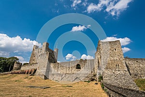 Massive walls of the Rochester castle