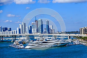 Massive Yachts by Miami Causeway
