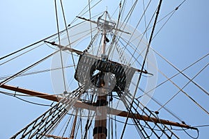 Mast and cable