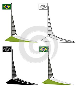 Mast of the National Flag, in Belo Horizonte, Brazil