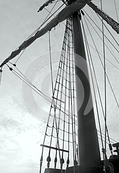 Mast of old galleon