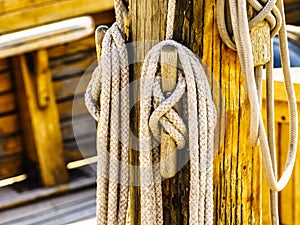 Mast rigging on boat