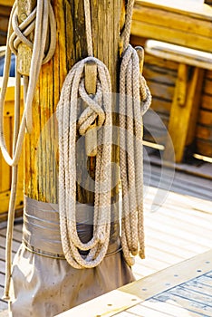 Mast rigging on boat