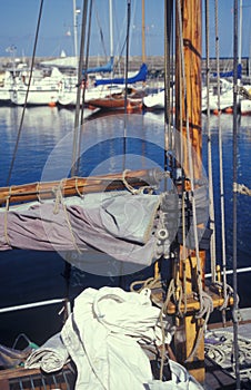 Danish Hasle yacht harbor on Bornholm island