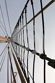 Mast and rope