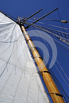 Mast and sail