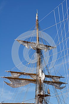 Mast of sail ship