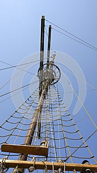 Mast of a sailboat in Dubrovnik