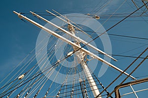 Mast of sailing ship