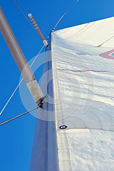 Mast track sail and its functions, front luff