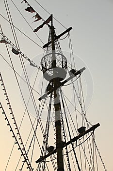 Mast of the vessel