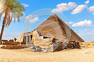 Mastaba of Seshemnefer IV and the Pyramid of Cheops, Egypt, Giza