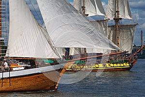 Masted sailing ships