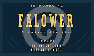 Falower font. Elegant alphabet letters font.
