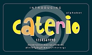 Caterio font. Abstract minimal modern alphabet fonts photo