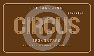 Circus Font Elegant alphabet letters serif font and number photo