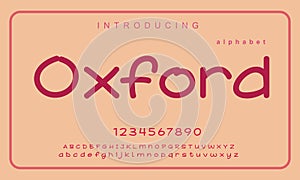 Oxford Font Elegant alphabet letters serif font and number photo